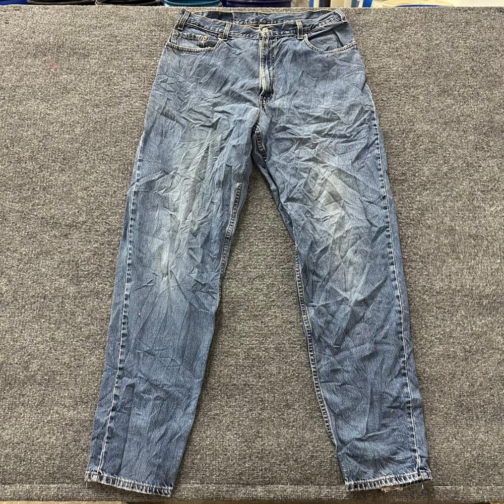 Levi's Jeans Mens Size 36 Blue 560 Loose Fit Tapered Leg Cotton USA Distressed